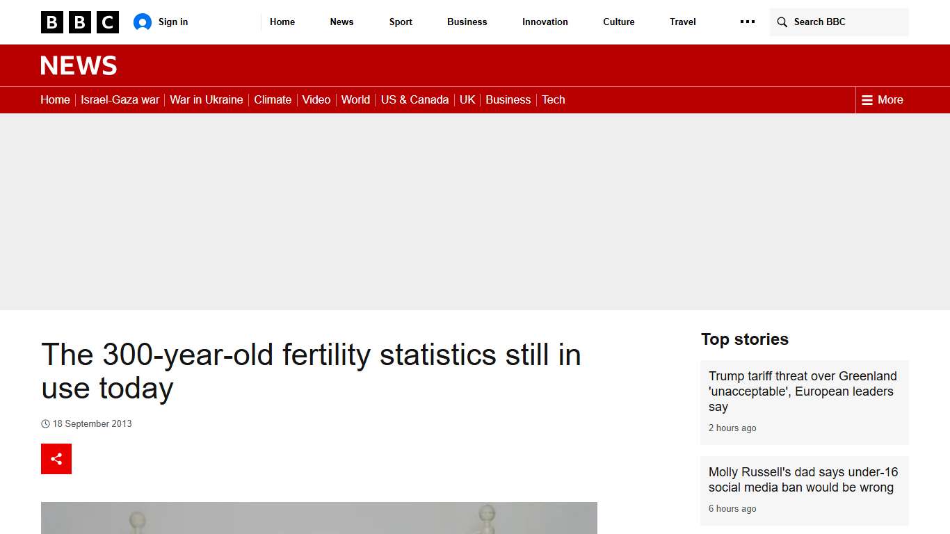 The 300-year-old fertility statistics still in use today - BBC News