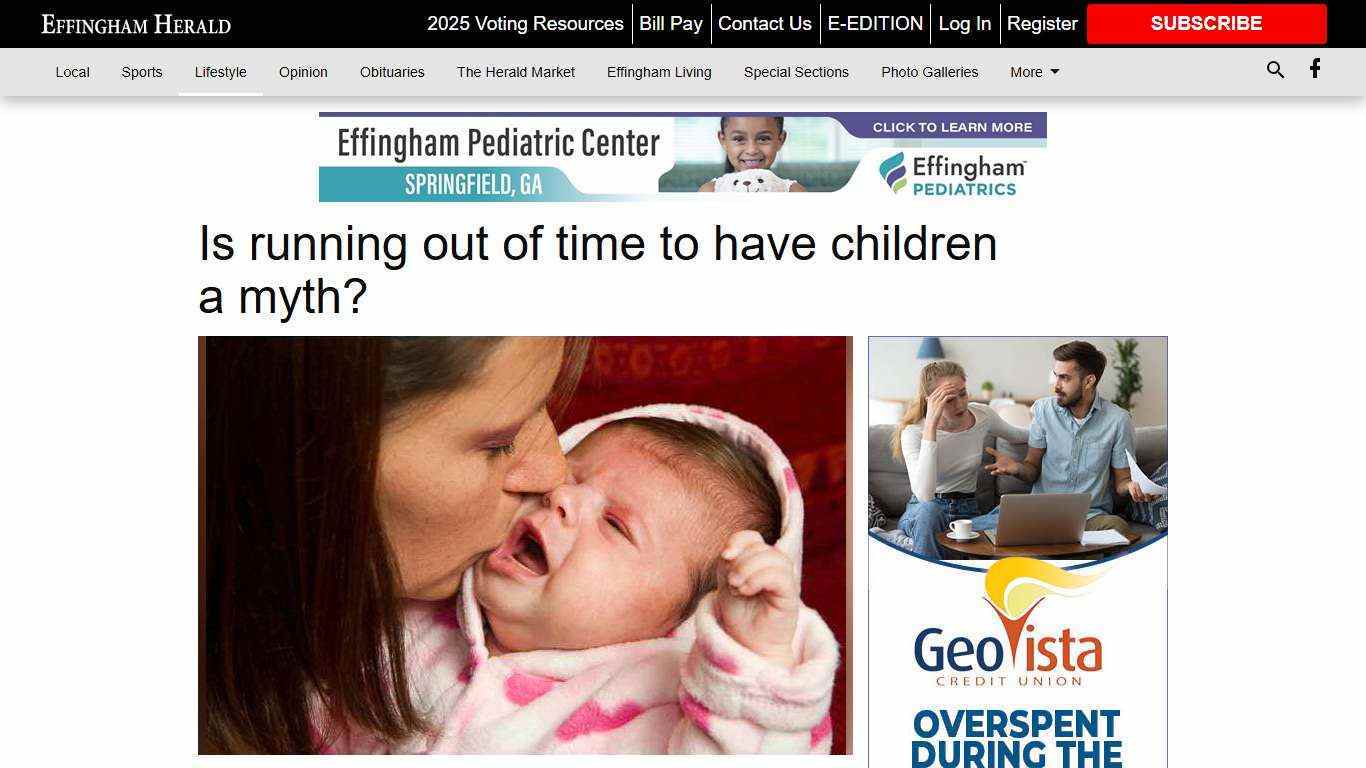 Is running out of time to have children a myth? - Effingham Herald